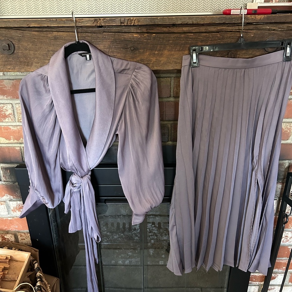 Banana Republic Purple Maxi A-Line 2 piece dress